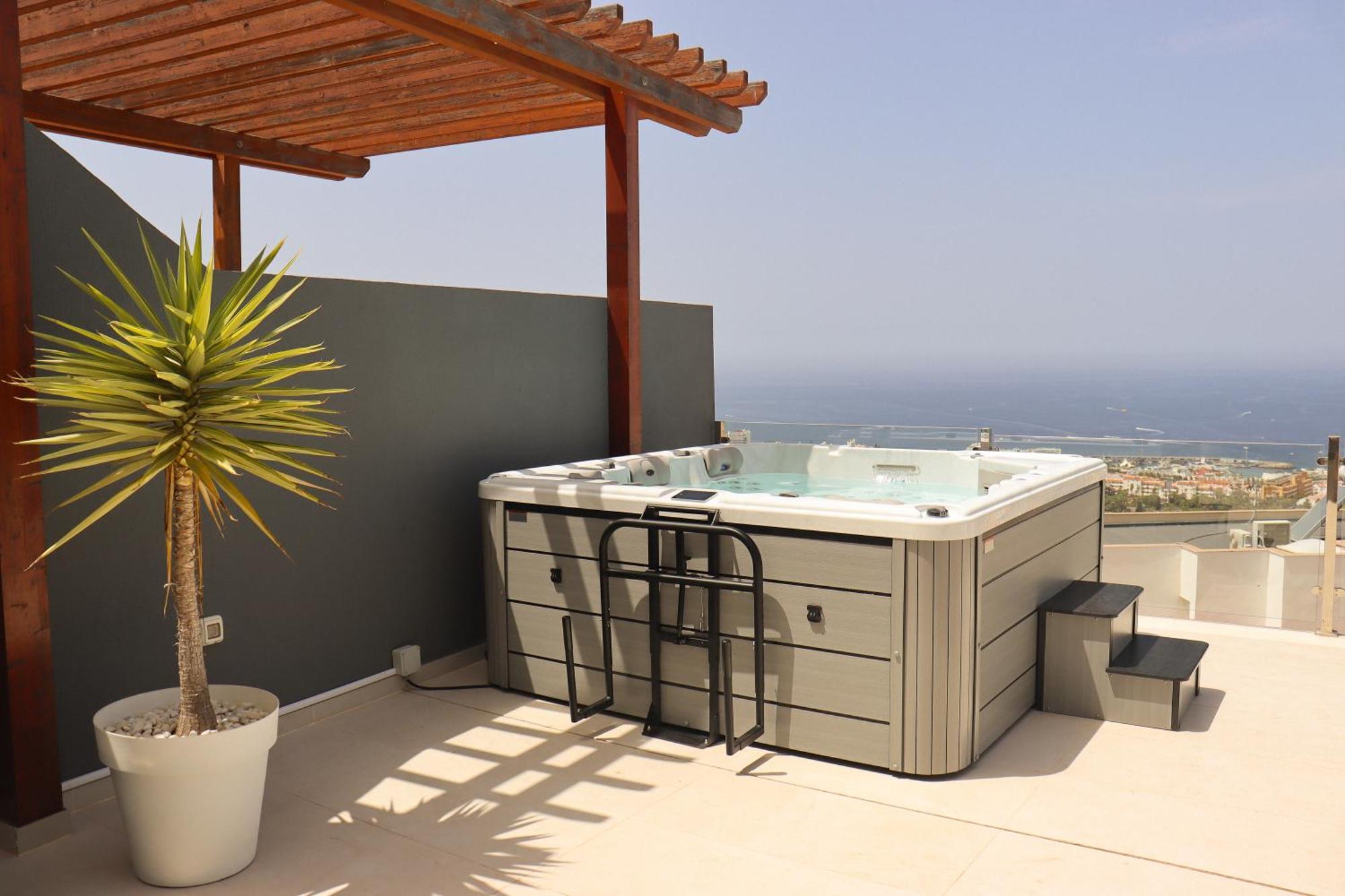 Azure Sky Villa - Panoramic Ocean View, Luxury, San Eugenio 阿德耶 外观 照片